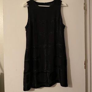 Banana Republic Petite black mod shift dress